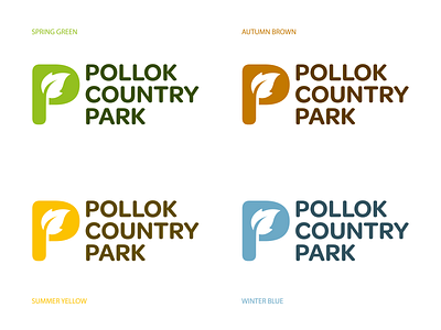 Pollok Country Park Identity branding flat graphic design logo typography vector