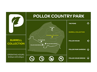 Pollok Country Park Identity branding design flat graphic design illustration logo typography vector