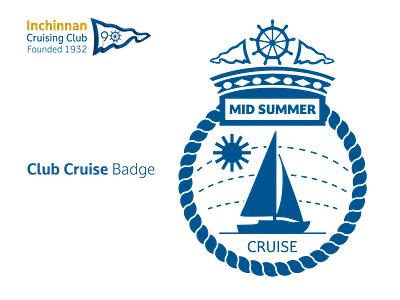 Inchinnan Cruising Club: Mid Summer Cruise Badge branding design flat graphic design illustration logo typography ui vector