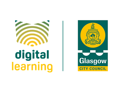 Glasgow City Council: digital learning lock up branding design flat graphic design illustration logo typography ui vector