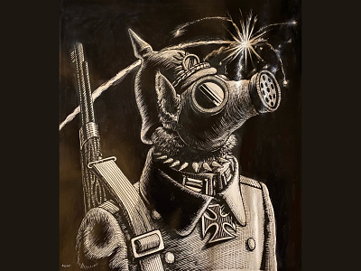 Dogs of war: Undsoweiter Magazine illustration