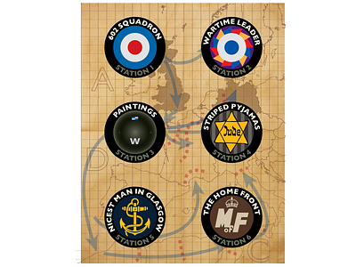 WW2 App Station Icons branding design icon illustration