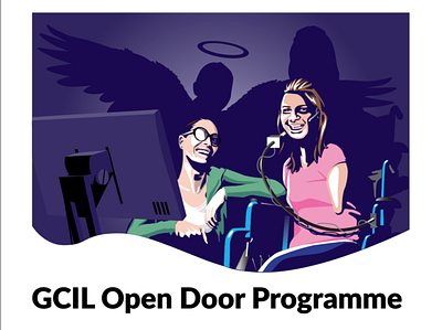 GCIL Open Door Programme Disability branding clean design flat graphic design identity illustration illustrator minimal vector