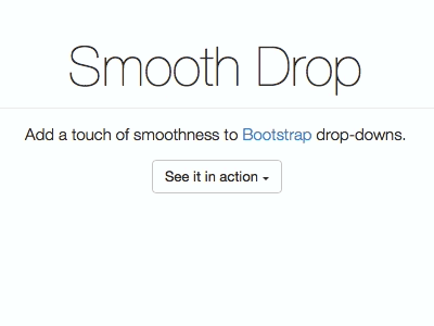 Smooth Drop animation bootstrap css css3 demo dropdown gif github menu nav scss ui