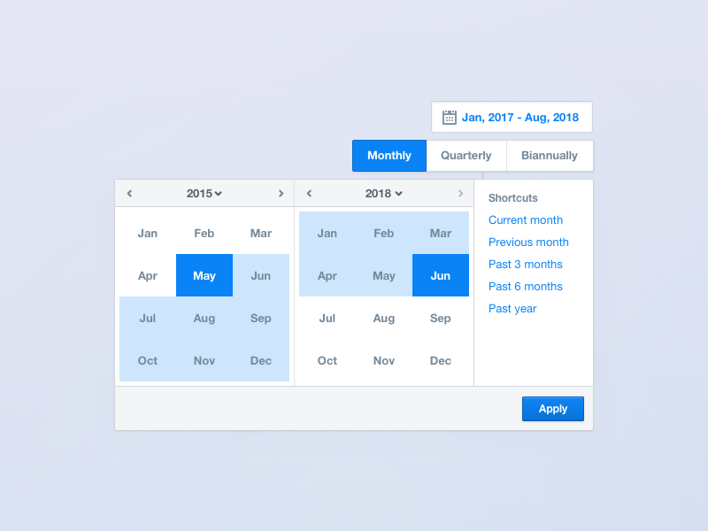 Date Range Picker By Jason Melgoza For RightScale On Dribbble