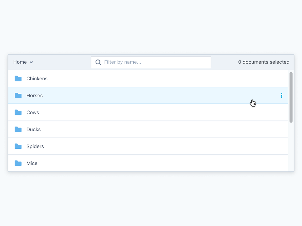 Mini File Browser by Jason Melgoza on Dribbble