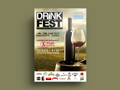 Drink fest poster branding design