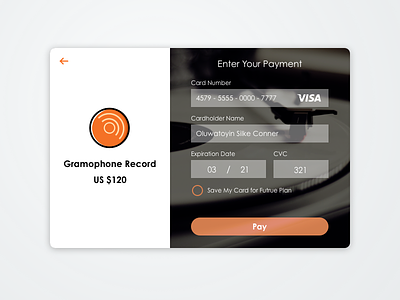 Daily2 Credit Card Payment dailyui