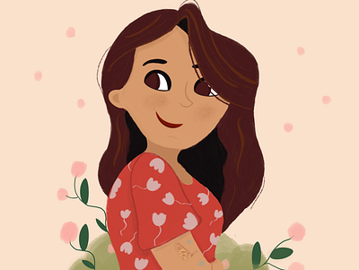 Selfi art cute design girl illustration illustrator art portrait procreate
