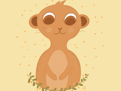 Baby suricate animal art baby cute design illustration illustrator art procreate suricate