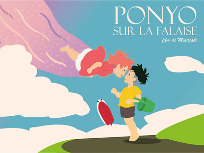 Ponyo cute design ghibli illustration illustrator illustrator art