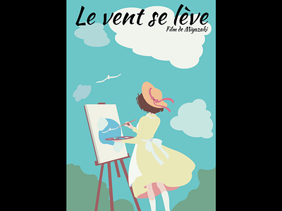 le vent se lève cute design ghibli illustration illustrator illustrator art