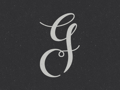 GC Monogram black c g hand drawn hand letter monogram script stroke type vector white