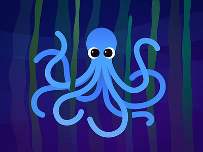 Tentacute 2d after effects animation looping ocean octopus puppet pins tentacles