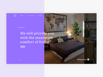 Main page for a hotel website design ui uidesign uiux uiux design ux design