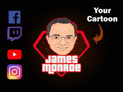 Design Avatar, Twitch Youtube Gaming Logo Using Your Photo avatar design caricature cartoon art cartoon portact illustration mascot mascot logo vector