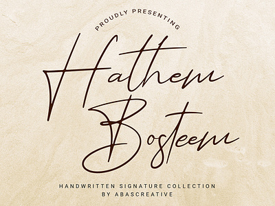Hathem Bosteem | Handwritten Signature Font