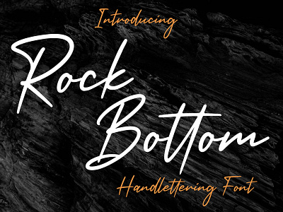 Rock Bottom | Handwritten Font branding design elgant font fonts hand lettering handwriting handwritten modern script script font stylish type typeface typography