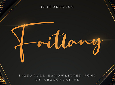 Fritlany | Handwritten Font branding design font fonts hand lettering handwriting handwritten script font stylish typeface
