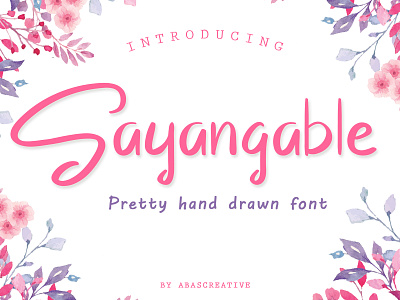Sayangable Hand drawn Font