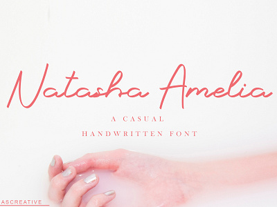 Natasha Amelia a Casual Handwritten Font branding branding design casual design font fonts hand lettering handmade handwriting handwritten invitations logo script font script lettering signature font stylish typeface typography web wedding