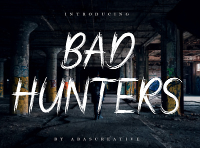 Bad Hunters BRUSH FONT branding branding design brush brush font casual design font font design fonts free font hand lettering hand made handwriting handwritten illustration