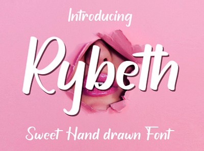 Rybeth - Sweet Hand drawn Font branding casual design font fonts hand lettering handwriting handwritten stylish typeface