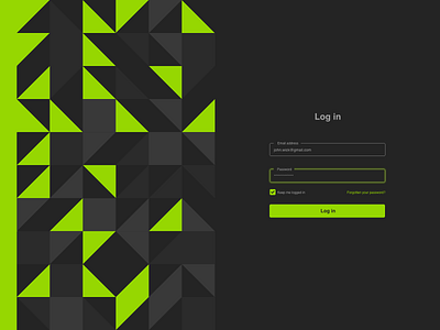 Dark login branding dark design illustration login ui vector