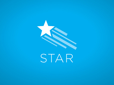 Star Logo 1 blue branding color comet icon identity logo mark prototype shooting star space star