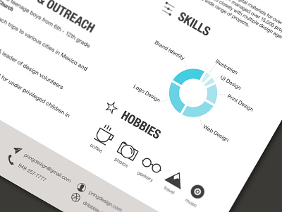 My Resume 7 blue cv graph hobbies icons infographic ios print resume skills