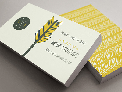 Girrlscout Finds Identity arrow aztec business card identity instagram mustard pattern seal tribal vintage