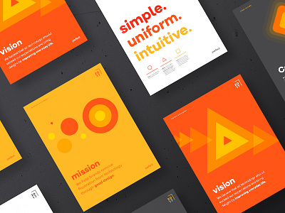 Perfect 'Guiding Principles' Poster Series abstract colorful geometric orange perfect poster posters principles rebrand refresh shapes typography
