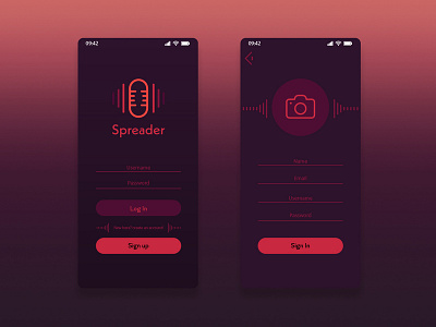 Spreader Mockup app concept dailyui sign up