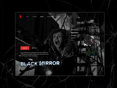 Concept UI Design for Black Mirror | Netflix