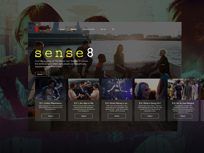 Concept UI Design for Sense8 | Netflix