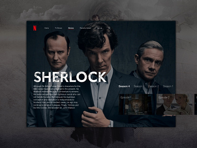 Concept UI Design for Sherlock Holmes | Netflix