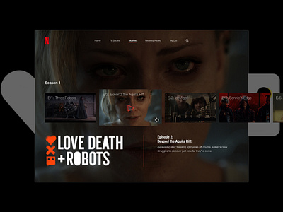 Concept UI Design for Love Death Robots | Netflix