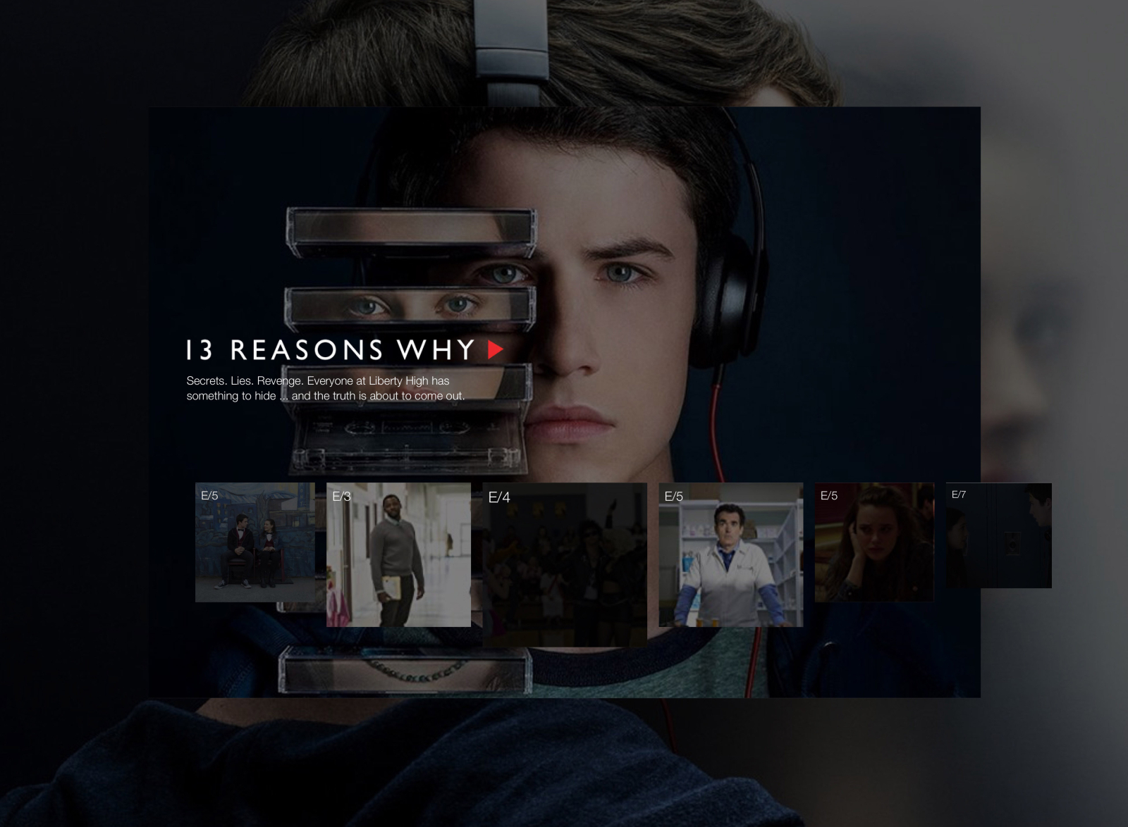 Concept UI Design for <b>13</b> <b>Reasons</b> <b>Why</b> Netflix designed by Zahra Ismailzadeh....