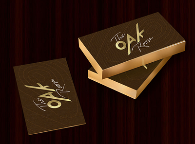 The OAK Room branding design food and beverage logo