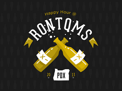 Happy Hour 2013 beer black design week drinks gold happy hour icons pdx portland rontoms