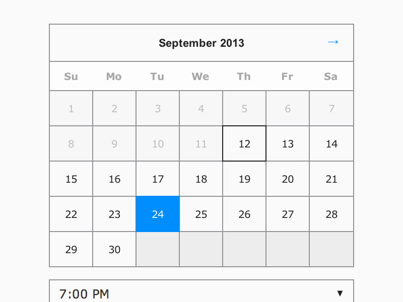 [gif] New OpenTable Widget! by Justin Burns on Dribbble