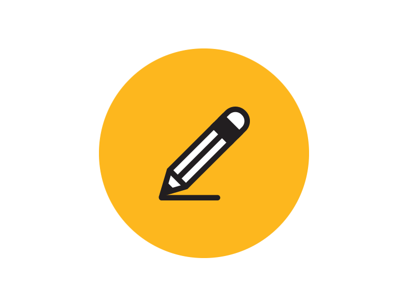 The Pencil black icon lines pencil process yellow