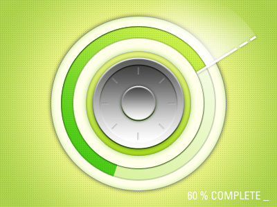 60% 60 button complete dial green loading progress radio texture