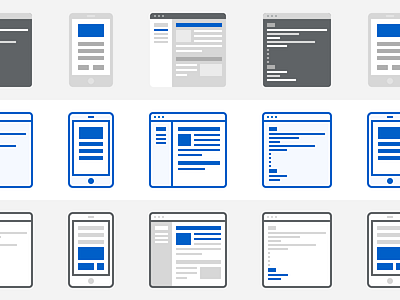 Options command icons illustration mobile website window