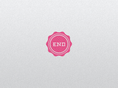 End enclosure end gray pink red stamp texture type