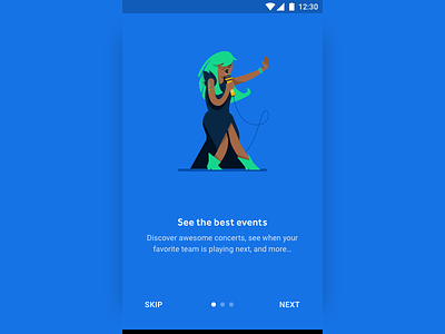 Android Onboarding android concerts illustration music onboard seatgeek sports tickets