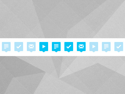 Just 4 blog blue check email gray icons play texture