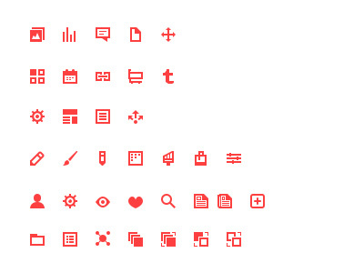 Unused icons color icons images pixel red simple stoke symbol website