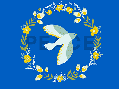 Illustration Ukraine | Dove of peace branding design graphic design illustration