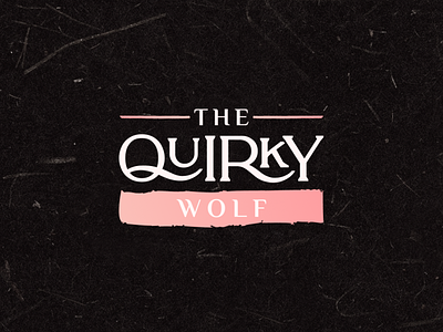 The Quirky Wolf Logo Design designer mehul designing logo design logo designer minimal logo modern logo peach logo pink logo playful logo